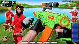 NERF GUN WAR  First Person Boss Battle  Animal Warfare [upl. by Giacinta]