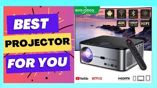 GOOJODOQ Full HD 1080P Projector 4K 8K 700ANSI 15500Lumens Android WiFi LED [upl. by Gerti]