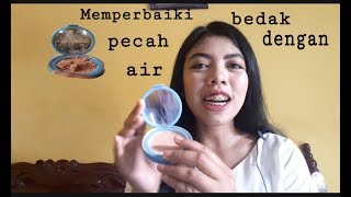 Memperbaiki bedak padat yang pecah cuma dengan air diy [upl. by Ahsenid]