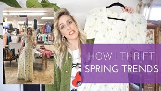 THRIFT AND VINTAGE SHOPPING TIPS HOW I SHOP FOR SPRING TRENDS [upl. by Basia102]