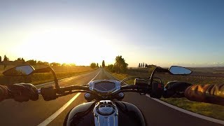 Sunset ride in Tuscany  Val dOrcia valley  UNESCO site  Italy  road SP 146 [upl. by Ibrad443]