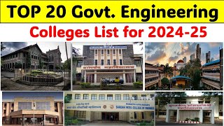 Top 20 Government Engineering Colleges in Maharashtra 2024 Best Enginnering Colleges in Maharashtra [upl. by Wilmer]