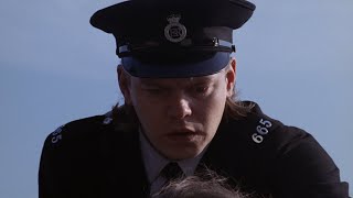 A Clockwork Orange 1971 Police officer Dim and Georgie scene 4K HDR [upl. by Enairb]