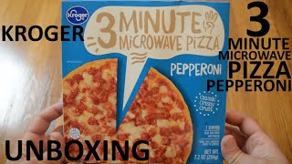 Unboxing Kroger 3 Minute Microwave Pepperoni Pizza [upl. by Gorlin]