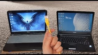 How to Connect Two Computers Via LAN Cable in Windows 7 [upl. by Alym617]