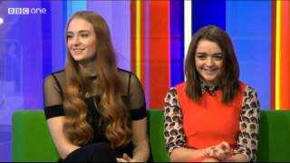 Maisie Williams and Sophie Turner on The One Show [upl. by Ennoid]