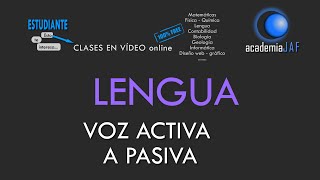 Pasar de oración activa a voz pasiva  Análisis sintáctico Lengua Española sintaxis  academia JAF [upl. by Trebliw386]