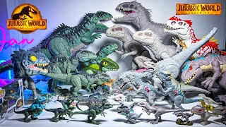 GIGANOTOSAURUS VS INDOMINUS REX Jurassic World Dinosaurs Collection Battle [upl. by Farmer]