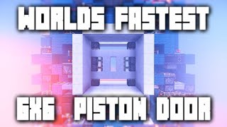 Minecraft Fastest 6x6 Seamless Piston Door 145s 1632 Blocks 1000 subs [upl. by Alice]