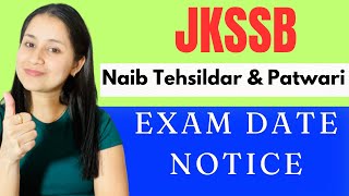 JKSSB Naib Tehsildar 2024 Exam Date  JKSSB New Reservation Policy  Official Update 🔥 [upl. by Alroi189]