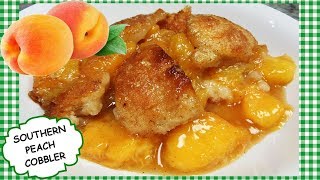 How To Make Homemade Southern PEACH COBBLER From Scratch Recipe [upl. by Zwiebel]