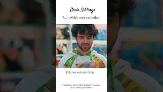 Abhir Ruhi miss eachother lovesiblingsisterbrotheryrkkhroohiiabhiryehrishtakyakhlatahaisad [upl. by Rask]