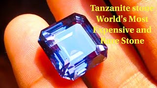 Tanzanite Stone Identification  How to Identify Tanzanite Cut Stone  rarest blue stone [upl. by Yelwah]