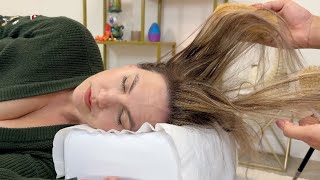 HEAD MASSAGE Brushing Vibration Tapping Sleep Therapy w Tinkling Rings [upl. by Suillenroc]