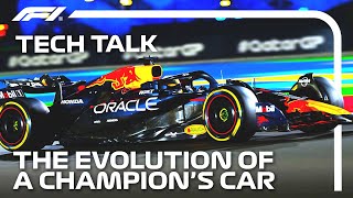 The Evolution of Max Verstappens Championship Car  F1TV Tech Talk  Cryptocom [upl. by Yazbak]