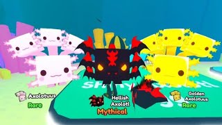 Hellish Axolotl Mythical Hatching Pet Sim X [upl. by Ciri303]