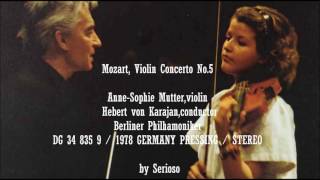 Mozart Violin Concerto No 5 Anne Sophie Mutterviolin [upl. by Nonnair]