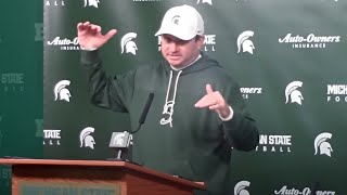 Michigan State football coach Jonathan Smith on 4710 loss to Indiana [upl. by Adnerol]