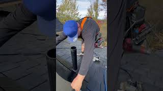 Stink pipe boot roofing construction shortsfeed [upl. by Fia]