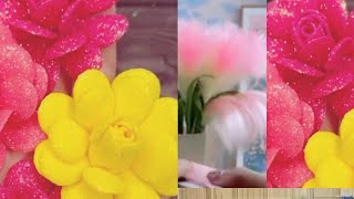 how to make flowers from a satin Ribbon flowers makingmobile décor [upl. by Jaynell739]