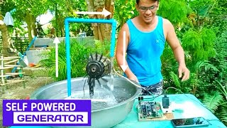 MINI HYDRO GENERATOR  SELF POWERING GENERATOR  FREE ENERGY GENERATOR [upl. by Alissa]