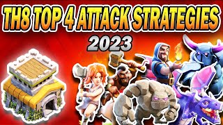 Top 4 Easiest TH8 Attack Strategies 2023  Best Town Hall 8 Attacks Clash of Clans [upl. by Sivahc]