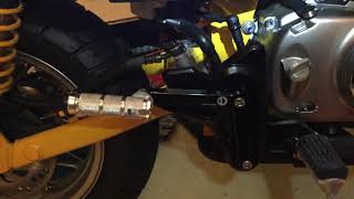 2nd step for putting on passenger foot pegs on Honda monkey 2019 [upl. by Glialentn941]