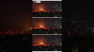 Explosions in Beirut as Iran targets Israel [upl. by Bell]