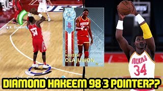 DIAMOND HAKEEM OLAJUWON w 98 3PT INSANE BUZZER BEATER NBA 2K18 MYTEAM SUPERMAX GAMEPLAY [upl. by Tarazi]