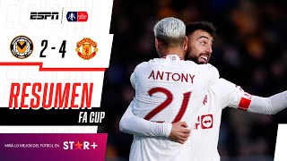 ¡SUFRIDA VICTORIA DE LOS DIABLOS ROJOS QUE AVANZAN EN LA FA CUP  Newport 24 Man Utd  RESUMEN [upl. by Pul]