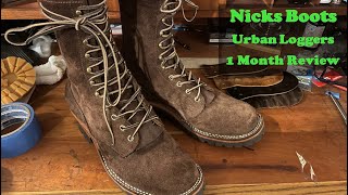 Nicks boots Urban loggers 1 month review [upl. by Lundell999]