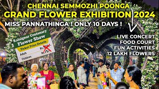 Semmozhi Poonga Flower Show 2024  Chennai மலர் கண்காட்சி Exhibition Ticket Price Timings Details [upl. by Auot]