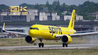 Airbus A321271NX NEO from Spirit Airlines DAZAV 11881 arrival at XFW Airbus Hamburg Airport [upl. by Nonnad]