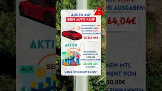 Autokauf oder Aktien 🚘Auto Autokauf Versicherung Tank Aktien Investment Rendite shorts [upl. by Neffirg855]