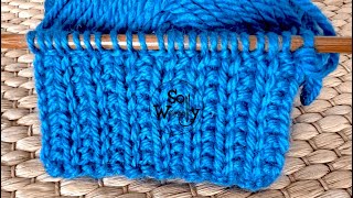 How to Knit a NoPurling Rib Stitch 1 row only  identical on both sides  So Woolly [upl. by Blatt]