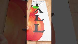 DIY Painted Porch Sign Welcome Fall [upl. by Idelia569]