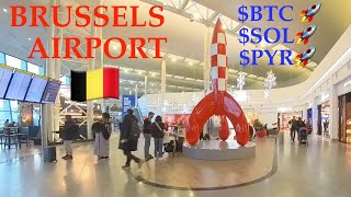 🇧🇪 Belgium Brussels Airport Walk Tour  2024 Zaventem Airport [upl. by Eisej]