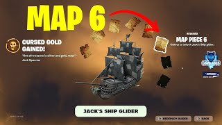 How to Complete Pirate Code Six Quests to unlock Map Piece Six Fortnite  Jack Sparrow Quests [upl. by Stan]