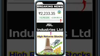 jsl industries ltd • share market • stock market • share latest news • SMB Talks money [upl. by Engvall]