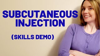 SUBCUTANEOUS INJECTION SUBQ SKILLS DEMO [upl. by Neiht]