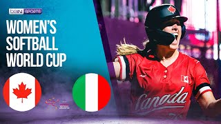 Canada vs Italy  HIGHLIGHTS Womens Softball World Cup  071724  beIN SPORTS USA [upl. by Templeton]