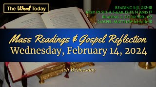 Todays Catholic Mass Readings amp Gospel Reflection  Wednesday February 14 2024 [upl. by Christianson422]