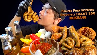 PORK INTESTINE MUKBANG  BALUT  CHUG BEERS  LONG HEO PHA LAU  Yen An Uong [upl. by Mika328]