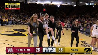 💔 Molly Davis CARRIED OFF After Knee Injury On Her Senior Day  6 Iowa Hawkeyes vs 2 Ohio State [upl. by Jobie]