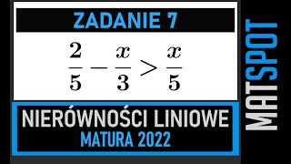 Nierówności liniowe  zadanie maturalne [upl. by Isteb]