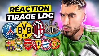 TIRAGE AU SORT LIGUE DES CHAMPIONS REACTIONS [upl. by Woehick582]