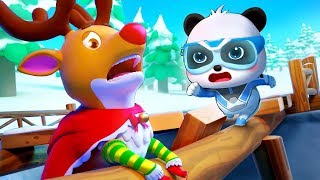 Reindeer Rudolph is in Danger  Super Panda Rescue Team 10  Christmas Movie  Kids Cartoon BabyBus [upl. by Iruam]