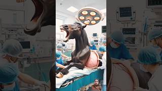 Doctor save pregnant mare horse mare pregnant humanity helptheanimals horselover foal shorts [upl. by Deehan]