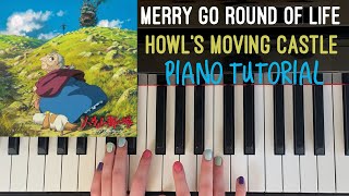 Howl’s Moving Castle Theme  Easy Piano Tutorial [upl. by Donavon630]