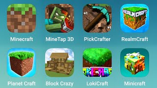 Minecraft MineTap 3D PickCrafter RealmCraft Planet Craft Block Crazy LokiCraft Minicraft [upl. by Rue890]